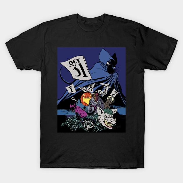 Batmouse - the Long-Tailed Halloween T-Shirt by ThirteenthFloor